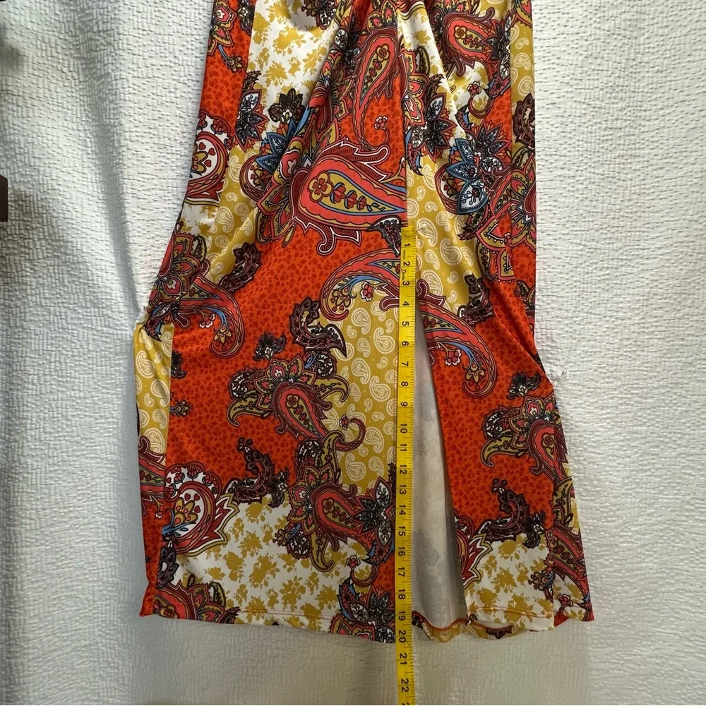 VENUS Asymmetrical Wrap Maxi Dress Red Orange Resort Wear - Picture 15 of 16